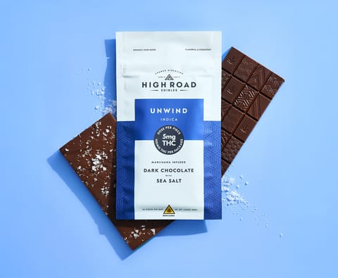 High Road - Unwind Chocolate - Sea Salt Dark Choc Bar