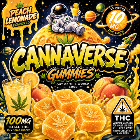 Peach Lemonade 100mg Gummies by Chef/Cannaverse