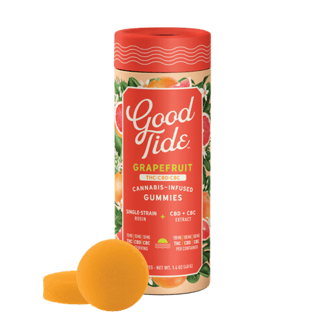 KB - GOOD TIDE - CBC GUMMY - 1:1:1 GRAPEFRUIT - 300MG