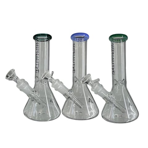 Mini Waterpipe Beaker w/color Rim