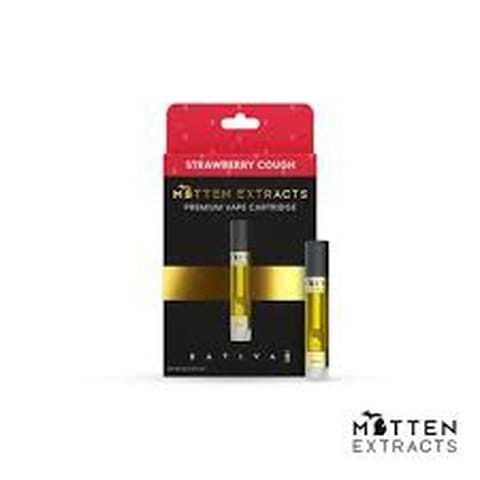 Strawberry Cough - Mitten Extracts - Cartridge - Distillate - Sativa - 1G**