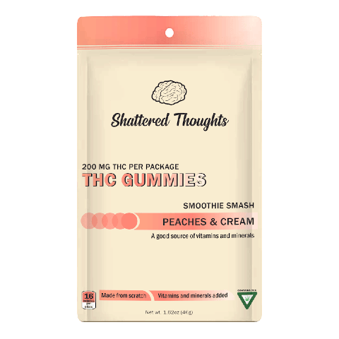 Peaches & Cream 200mg Gummies | Shattered Thoughts
