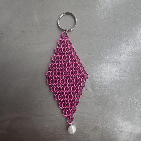 Noah Moon Diamond Spike Keychain (Pink)