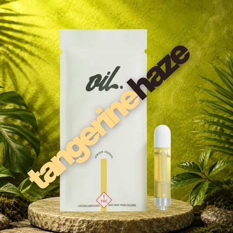 Tangerine Haze 1g Distillate Vape Cartridge by Oil by Craft | Golden Rookie