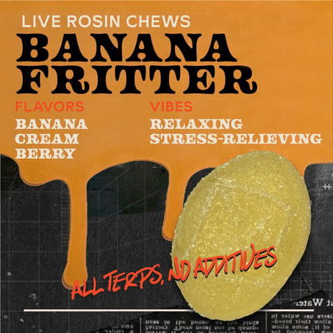 Banana Fritter 100mg 10pk - Live Rosin Chews