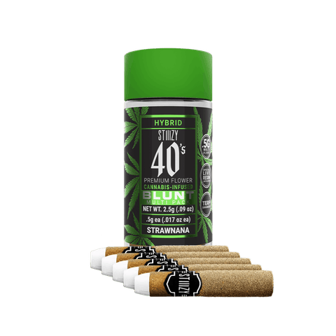 STIIIZY 40's | Strawnana (H) | .5g x 5 Infused Blunts