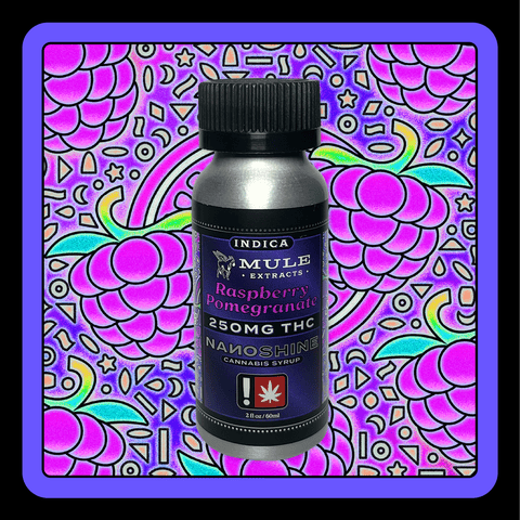 Mule - Raspberry Pomegranate Indica - 250mg THC Nanoshine Syrup