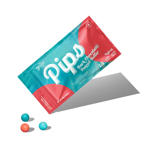 Gron Pips | 1:1 CBD Hybrid Dark Chocolate Peanut Butter 100mg
