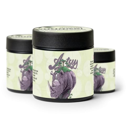 Artsy Cannabis Eighth Jars | Purple Burkel 3.5g Rec - | Eighth Jars