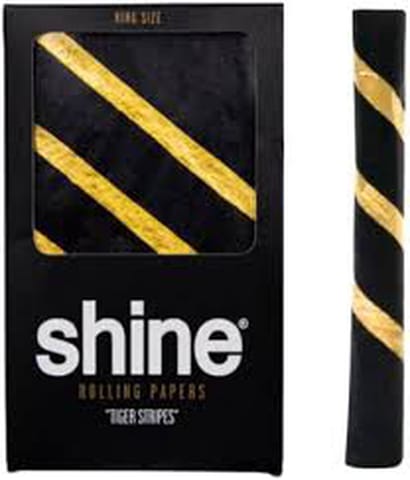 Shine 24k Tiger Stripe King size single sheet rolling paper