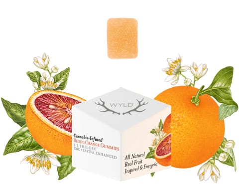 BLOOD ORANGE - WYLD GUMMIES 1:1 THC/CBC (100/100MG) SATIVA