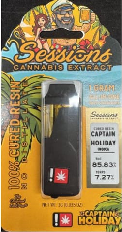 Sessions | Captain Holiday | 1G | Cured Resin | Disposable