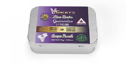 Grape Punch 1:1 CBG Vtreatz Gummies
