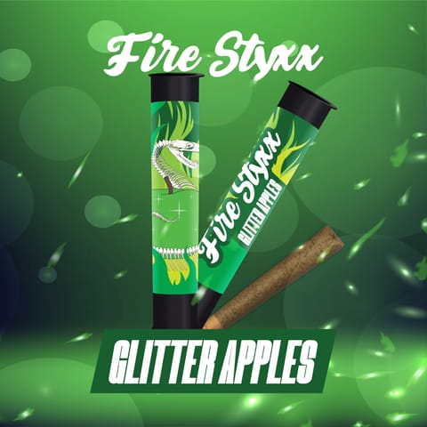 (MED) Fire Styxx Infused Pre-Roll 1g - Glitter Apples