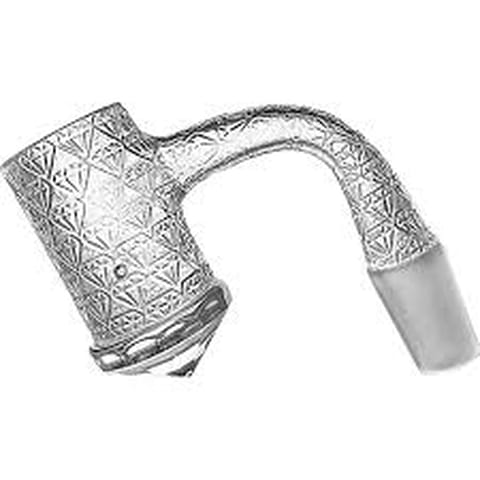 Etched Quartz Banger w/ Facet Diamond