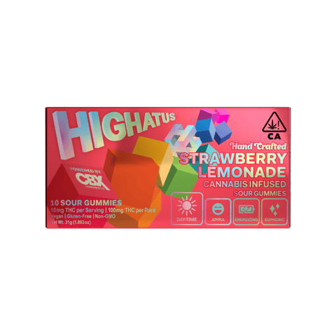 KB - HIGHATUS - THC GUMMY - SOUR STRAWBERRY LEMONADE - 100MG