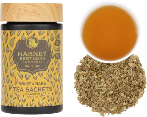 Yaupon Mint tea sachets - Wake and Bake - 50mg 5Pk - Beverage