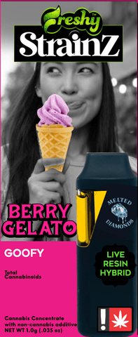 STRAINZ Berry Gelato Live Resin 1G Disposable (Freshy)
