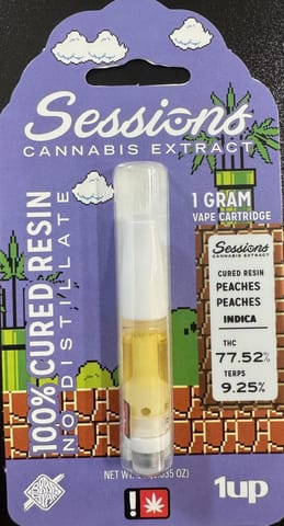Sessions | Peaches Peaches | 1g | Cured Resin | Cartridge