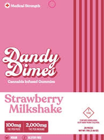 Dandy Dimes | Strawberry Milkshake | 2000mg
