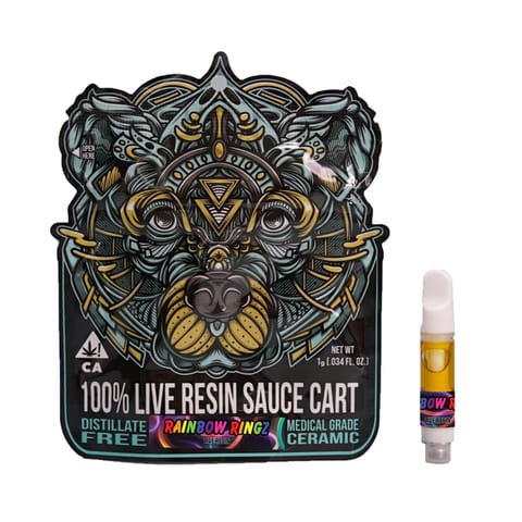 KB - BEAR LABS - LIVE RESIN VAPE - RAINBOW RINGZ - 1G