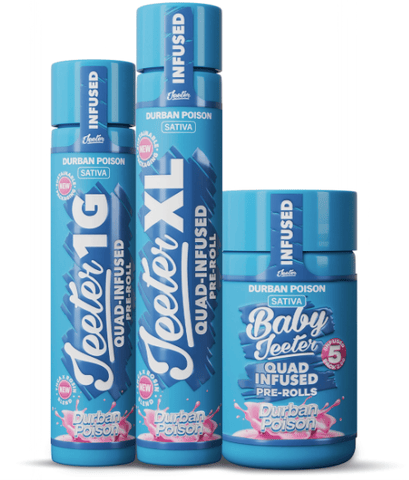 Infused Baby Jeeter 0.5G x 5 (2.5g) Preroll - Durban Poison - Durban Poison
