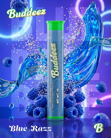 Blue Razz  Buddeez Triple Infused Pre-Roll 1g