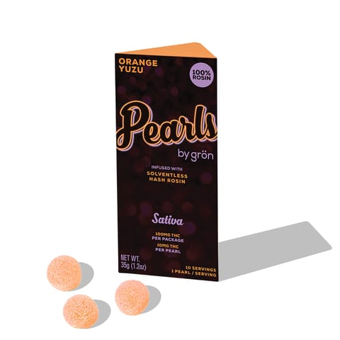 Gron | Orange Yuzu Pearls | Rosin Edibles | 100mg