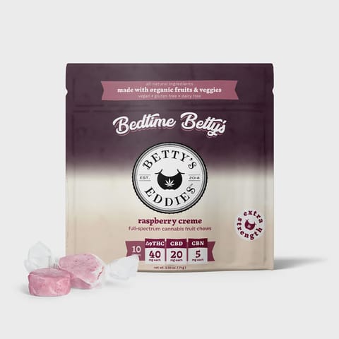 Betty's Eddies | - Raspberry Creme Fruit Chews | 10mg/10 pack