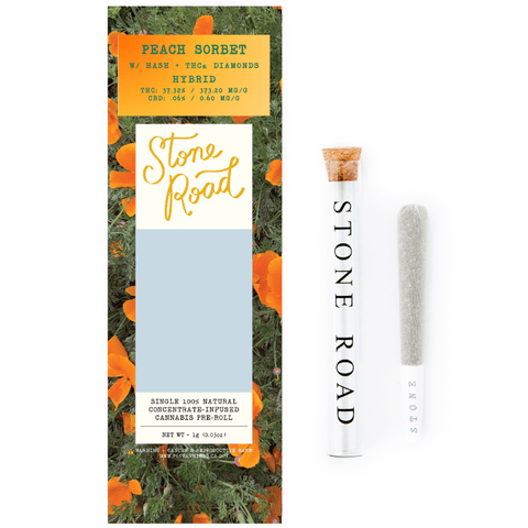 Stone Road | Peach Sorbet | 1g Infused Preroll