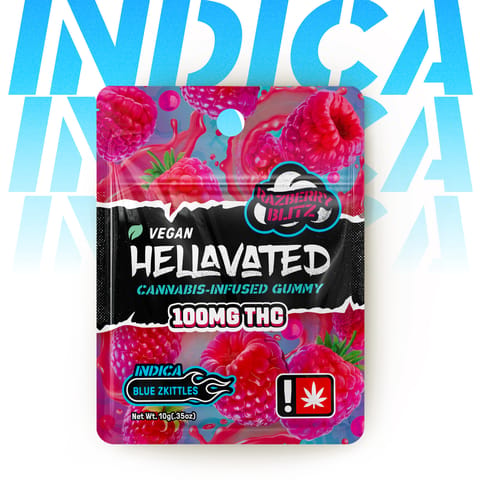 Hellavated Gummies | Razberry Blitz 100mg Single