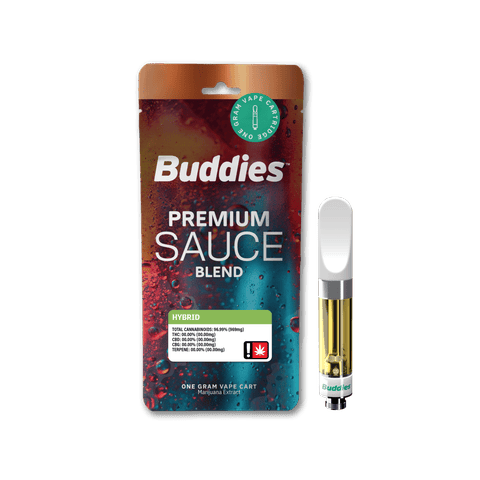 Buddies | Blue Snow Cone | 1G | Distillate & Sauce | Cartridge