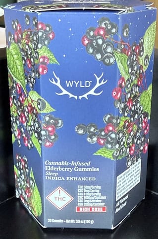 WYLD Med | Elderberry 5:1 THC:CBN | Gummies | 1000mg | 20ct