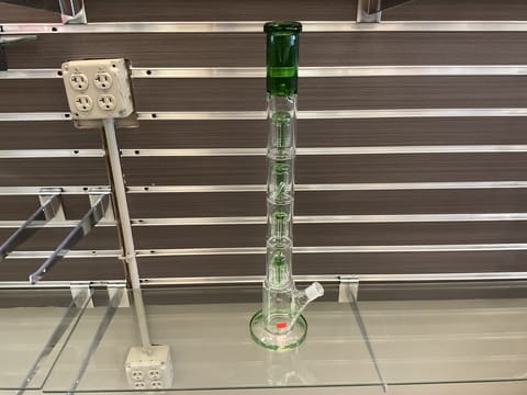 Green 4 Chamber Bong