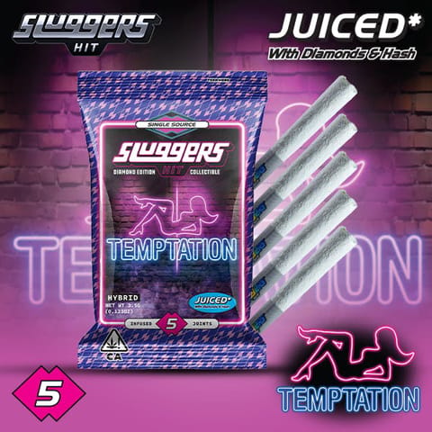 Sluggers | Temptation | Infused Prerolls | Hybrid | 3.5g | 5pk