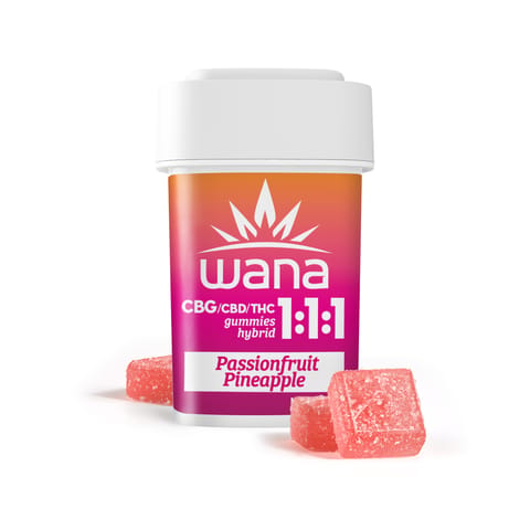 Wana Passionfruit Pineapple 1:1:1 Gummies