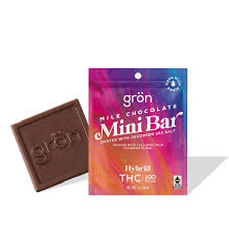 100mg Mini Milk Chocolate High Dose Bar -Grön