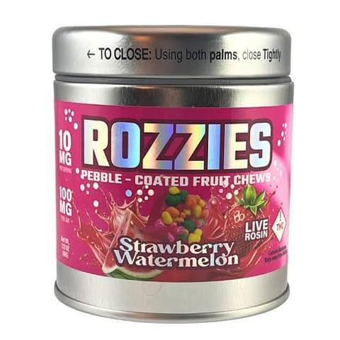 Rebel Rozzies Rosin Fruit Chews Strawberry Watermelon 100mg (REC)
