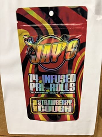 JAY's - 1g Infused PreRoll - Strawberry Cough - 14pk
