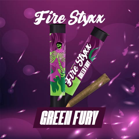 (MED) Fire Styxx Infused Pre-Roll 1g - Green Fury