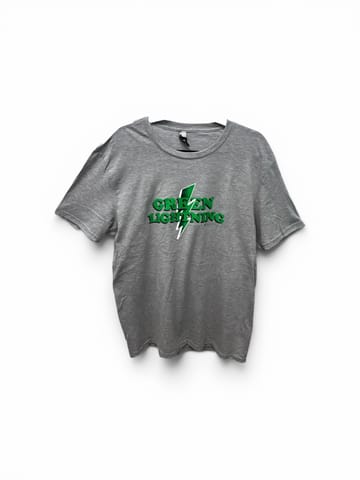 Green Lightning ~ T-Shirt ~ Grey ~ X Large