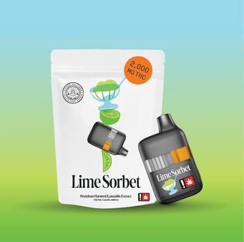 Lime Sorbet 2.5G Flavored Distillate Disposable (Higher Cultures)