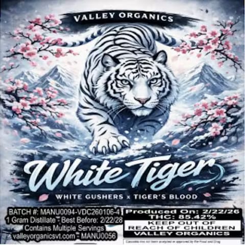 White Tiger Disposable Cart