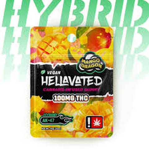 Hellavated | Mango Dragon | 100MG | Single Gummy