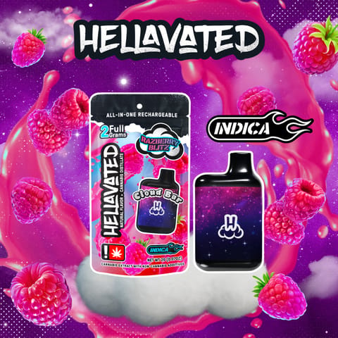 Razberry Blitz 2G Cloud Bar Disposable (Hellavated)
