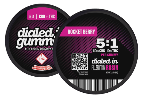 Dialed In | 100mg Rosin Gummies | CBD:THC 5:1