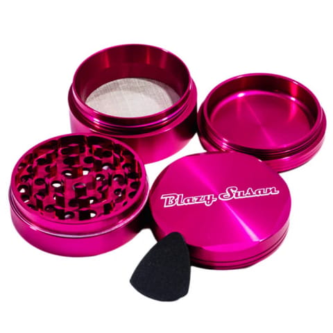 Blazy Susan | 2.5" 4pc Aluminum Grinder (Hot Pink)