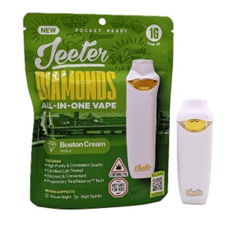Jeeter AIO Liquid Diamond 1g Vape Disposable BOSTON CREAM (I) Limited Edition