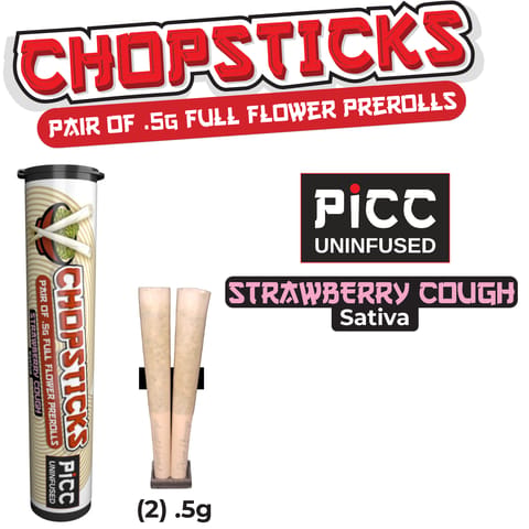 Chopsticks | Strawberry Cough | .5g [2pk] Preroll