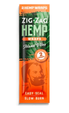 ZIG-ZAG Hemp Wraps 6-Pack - Island vibe (2 Wraps per Pack) 100% Natural Hemp, Slow-Burning Rolling Paper